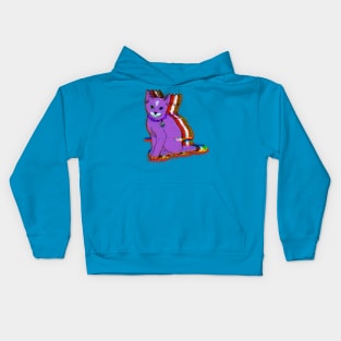 Glitched Digi Kitty Kids Hoodie